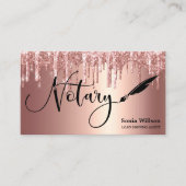 Roos Gold Drives Moderne Notary Loan Signing Agent Visitekaartje (Voorkant)