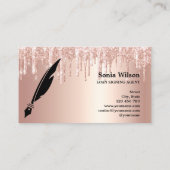 Roos Gold Drives Moderne Notional Loan Signing Age Visitekaartje (Achterkant)