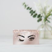 Roos Gold Drives Sparkle Lashes Wink Eye Makeup Visitekaartje (Staand voorkant)