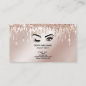 Roos Gold Drives Sparkle Lashes Wink Eye Makeup Visitekaartje (Achterkant)