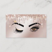 Roos Gold Drives Sparkle Lashes Wink Eye Makeup Visitekaartje (Voorkant)