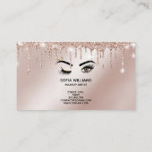 Roos Gold Drives Sparkle Lashes Wink Eye Makeup Visitekaartje (Achterkant)