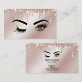 Roos Gold Drives Sparkle Lashes Wink Eye Makeup Visitekaartje (Voorkant / Achterkant)