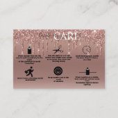 Roos Gold Driving Glitter Candle Care Business C Visitekaartje (Voorkant)