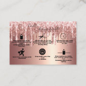 Roos Gold Driving Glitter Candle Care Business Visitekaartje (Voorkant)