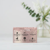 Roos Gold Driving Glitter Candle Care Visitekaartje (Staand voorkant)