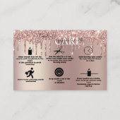 Roos Gold Driving Glitter Candle Care Visitekaartje (Voorkant)