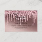 Roos Gold Driving Glitter Candle Care Visitekaartje (Achterkant)