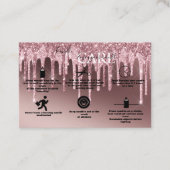 Roos Gold Driving Glitter Candle Care Visitekaartje (Voorkant)