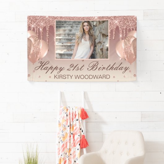 Roos Gold Driving Glitter met diamanten op zaterda Spandoek (Insitu)