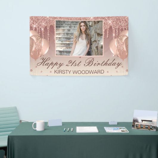 Roos Gold Driving Glitter met diamanten op zaterda Spandoek (Beurs)