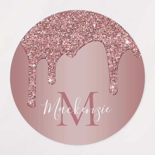 Roos Gold Driving Glitter Monogram Labels (Design 2)
