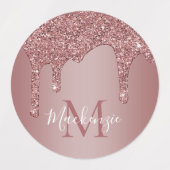Roos Gold Driving Glitter Monogram Labels (Design 1)