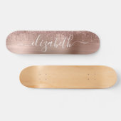 Roos Gold Driving Glitter op maat Persoonlijk Skateboard (Horizontaal)