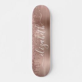 Roos Gold Driving Glitter op maat Persoonlijk Skateboard