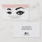 Roos Gold Driving Lashes Makeup Artist Salon Visitekaartje (Voorkant / Achterkant)