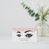 Roos Gold Driving Lashes Makeup Artist Salon Visitekaartje (Staand voorkant)