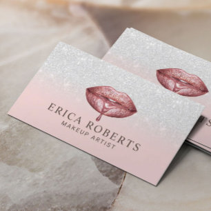 Roos Gold Driving Lips Blush Pink Makeup Artist Visitekaartje