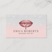Roos Gold Driving Lips Blush Pink Makeup Artist Visitekaartje (Voorkant)
