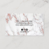 Roos Gold Driving Lips White Marble Makeup Artist Visitekaartje (Achterkant)