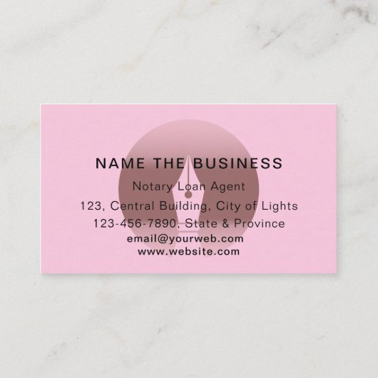 Roos Gold Driving Notional Loan Signing Agent Visitekaartje (Achterkant)