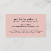 Roos Gold Driving Notional Loan Signing Agent Visitekaartje (Achterkant)