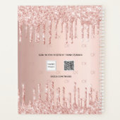 Roos Gold Druppel Monogram Script Planner (Achterkant)