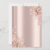 Roos Gold Druppels Wijnlaarzen & Bubbly Bridal Kaart (Achterkant)