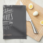 Roos Gold Drupt Mijn Keuken Mijn Regels Theedoek (Quarter Fold)