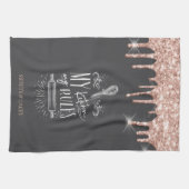 Roos Gold Drupt Mijn Keuken Mijn Regels Theedoek (Horizontaal)