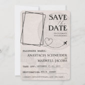 Roos Gold Duitsland Paspoort Bewaar de datum Save The Date (Achterkant)