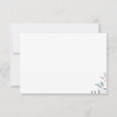 Roos Gold Dusty Blue Greenery Geometric Wedding Bedankkaart (Achterkant)