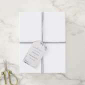 Roos Gold Dusty Blue Greenery Geometric Wedding Cadeaulabel (Met Touw)