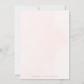 Roos Gold Dusty Blue Greenery Geometric Wedding Kaart (Achterkant)