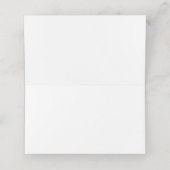 Roos Gold Dusty Blue Greenery Geometric Wedding Plaatskaartje (Binnenkant ongevouwen)