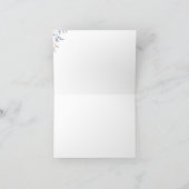 Roos Gold Dusty Blue Greenery Geometric Wedding Th Bedankkaart (Binnen)