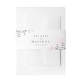 Roos Gold Dusty Blue Greenery Geometric Wedding Uitnodigingen Wikkel (Voorkant Voorbeeld)