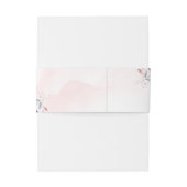 Roos Gold Dusty Blue Greenery Geometric Wedding Uitnodigingen Wikkel (Achterkant Voorbeeld)