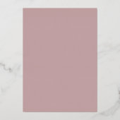 Roos Gold Dusty Mauve Pink Modern Vrijgezellenfees Folie Uitnodiging (Achterkant)