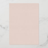 Roos Gold Dusty Pink Floral Eucalyptus Weddenschap Folie Uitnodiging (Achterkant)