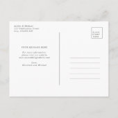 Roos Gold Dusty Pink Navy Floral Vertraging Datum Aankondigingskaart (Achterkant)