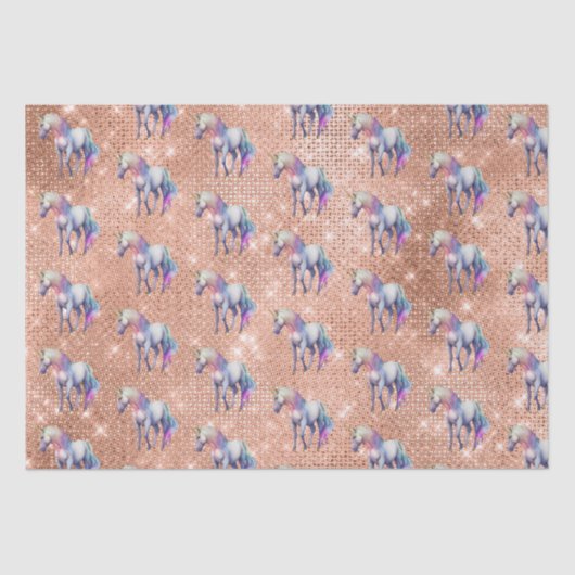 Roos Gold Eenhoorn Sparkle Tissuepapier (Voorkant)