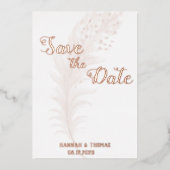 Roos Gold eenvoudig en elegant Folie Uitnodiging (Voorkant)