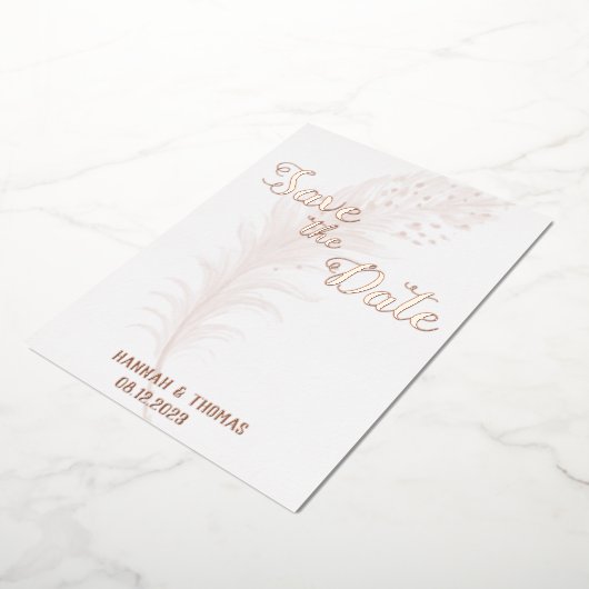 Roos Gold eenvoudig en elegant Folie Uitnodiging (Gedraaid)