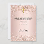 Roos Gold eerste communie foto dank u kaart (Achterkant)