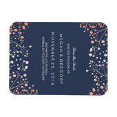 Roos Gold Effect Baby's Breath Save the Date Magneet (Horizontaal)