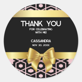 Roos Gold Egypt Geometrische Gouden Boog 16e Verja Ronde Sticker