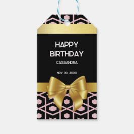 Roos Gold Egypt Geometrische Gouden Boog Gelukkig  Cadeaulabel