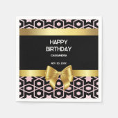 Roos Gold Egypt Geometrische Gouden Boog Gelukkig  Servet (Voorkant)