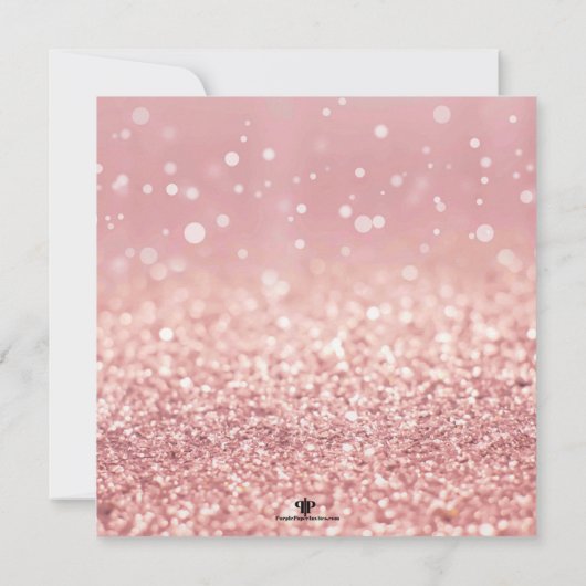 Roos Gold Eiffeltoren Paris Sweet 16 Uitnodiging (Achterkant)